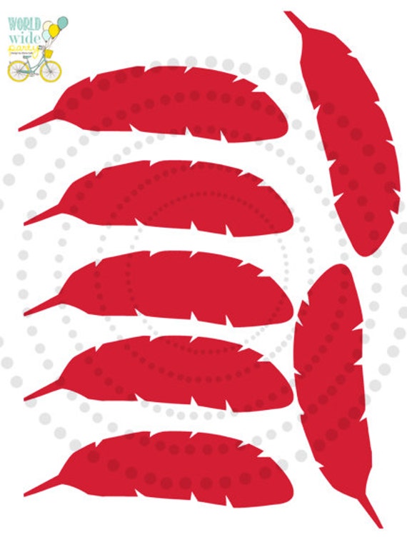 Feather Favor Tag BLANK Peter Pan Red Feather Printable