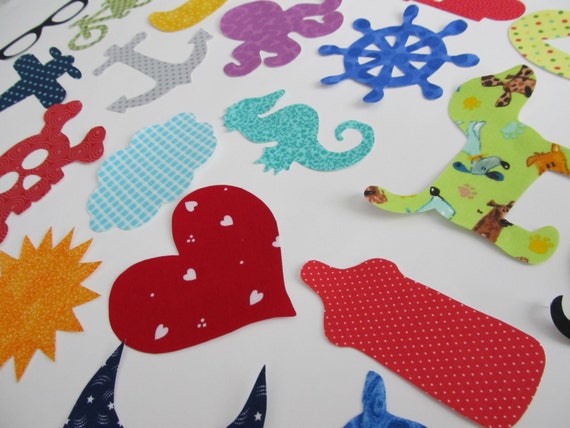 Iron-On Appliques - Set of 30 for DIY tees or baby shower craft Il_570xn