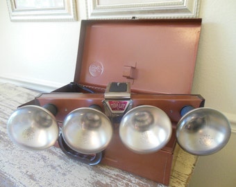 Industrial Movie Lights in Original Metal Box