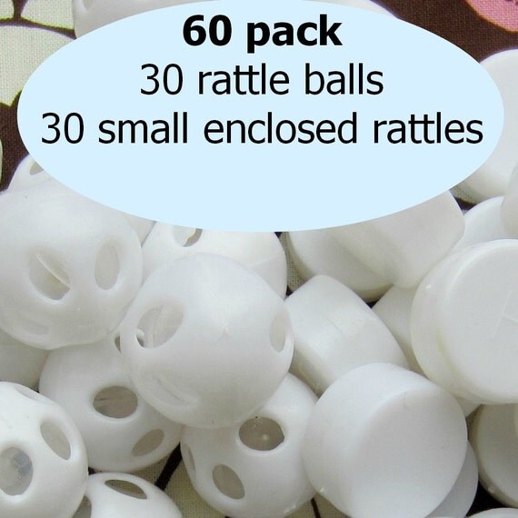 Rattle Inserts 60pcs. Combo Pack 30 each of by handmadesource