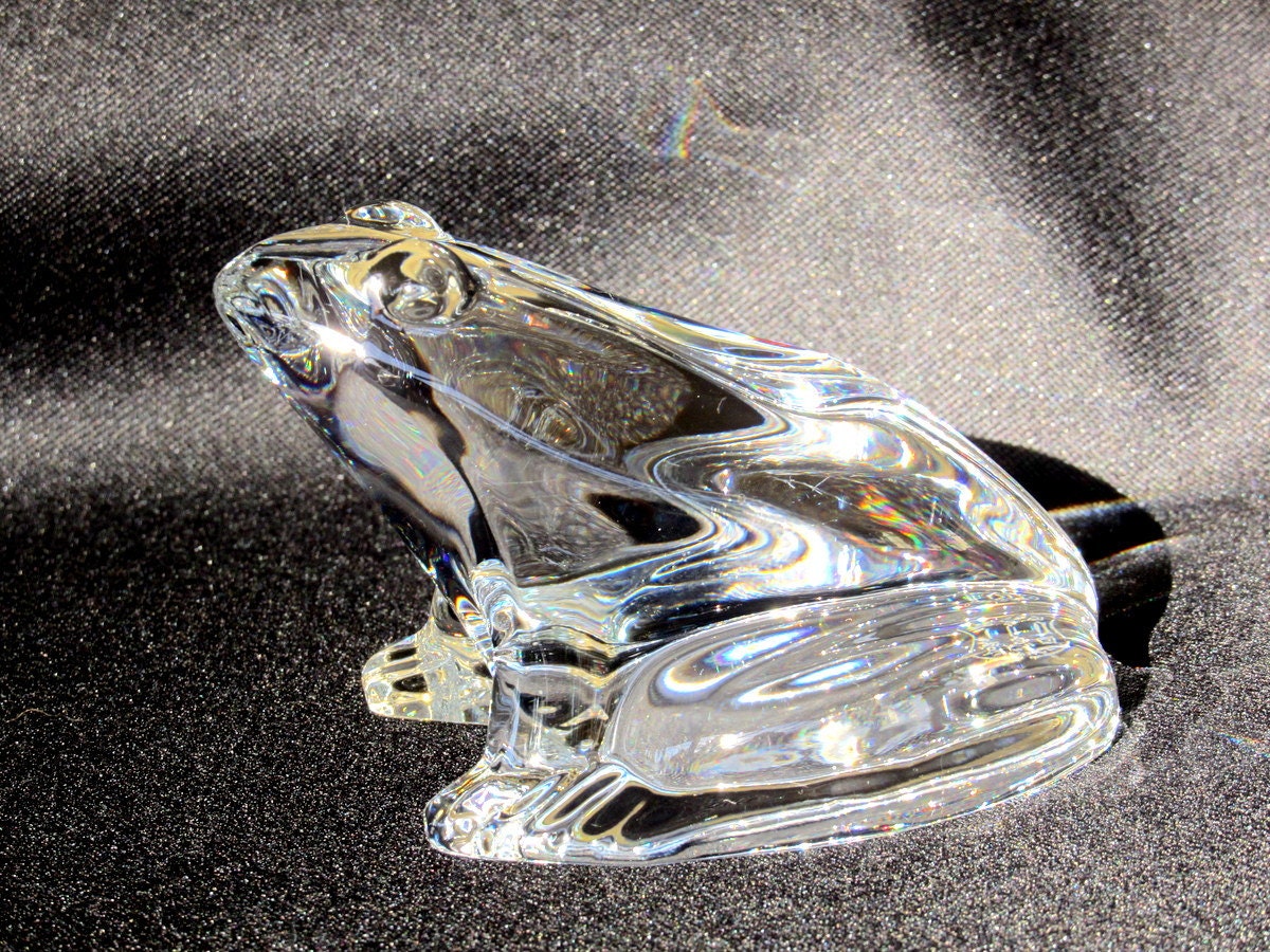 baccarat glass frog