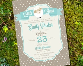 sheep baby shower | etsy sheep baby shower | etsy, Baby shower invitations
