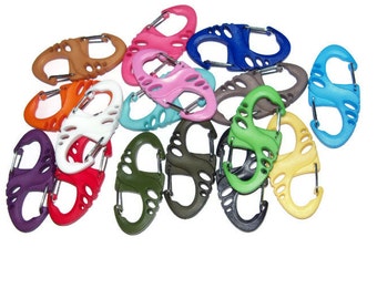 2" Plastic CaraBiners Great for Paracord Projects - Assorted Colors