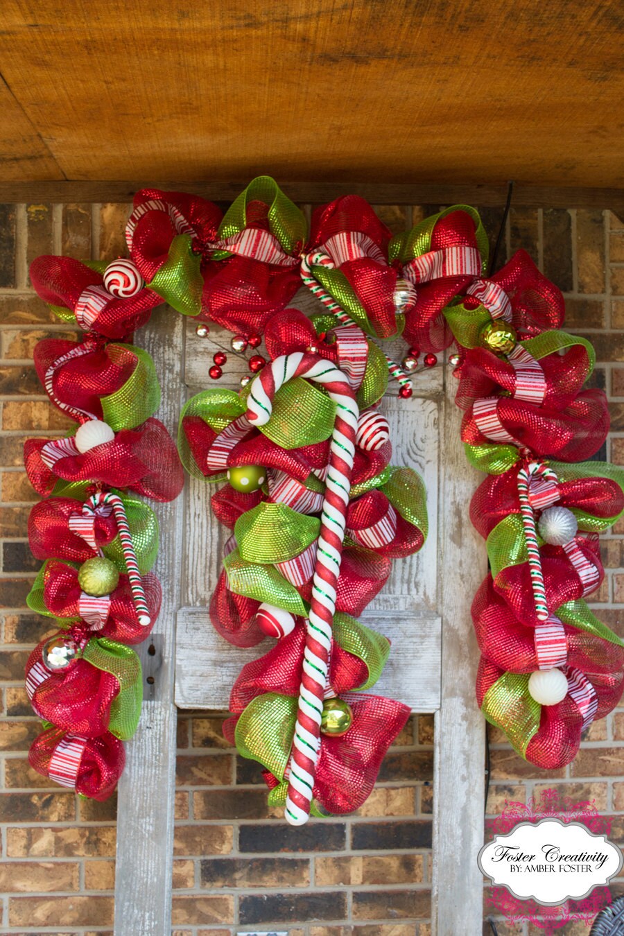 candy cane deco mesh swag and garland by fostercreativity candy cane deco mesh swag and garland by fostercreativity