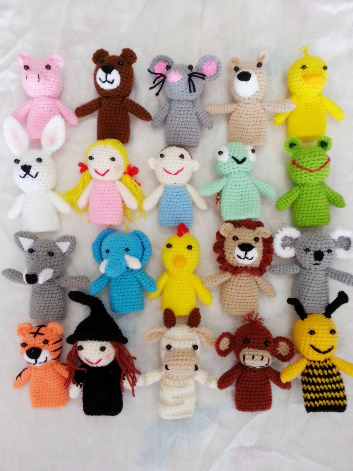 Crochet finger puppets for kids