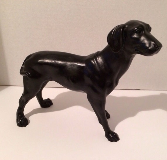 black lab dog figurine