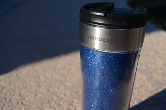 starbucks blue glitter tumbler