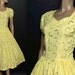 RESERVED Vintage 1950s Dress Cupcake Designer Rockabilly Garden Party Mad Man Couture Pinup Bombshell Femme Fatale Full Circle