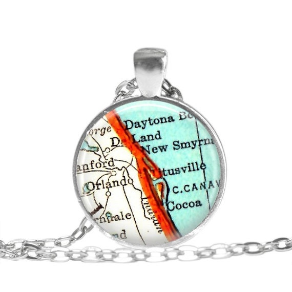 Orlando Florida necklace pendant charm Florida jewelry photo
