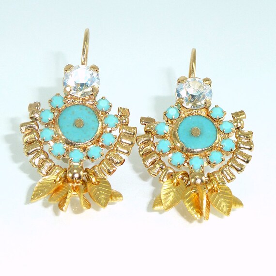 Turquoise Chandelier Earrings Turquoise Statement By Inbalmishan