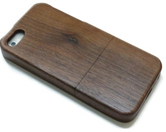 wooden iphone 5 case / iphone 5S case wood- wood iphone 5 case walnut, cherry or bamboo wood - real wood.
