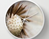 Dandelion Wall Clock - Photo Clock - Original Photograph Dandelion Wishes - Nature Clock - Choice of Frame - Made to Order