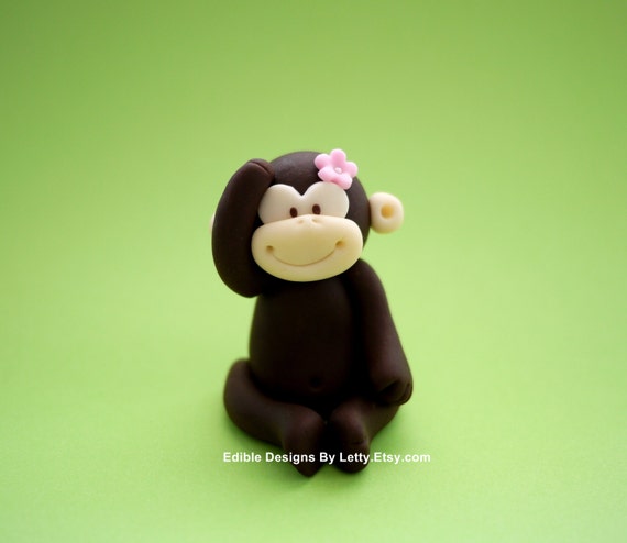 Monkey Cake Topper / Cupcake Topper by EdibleDesignsByLetty