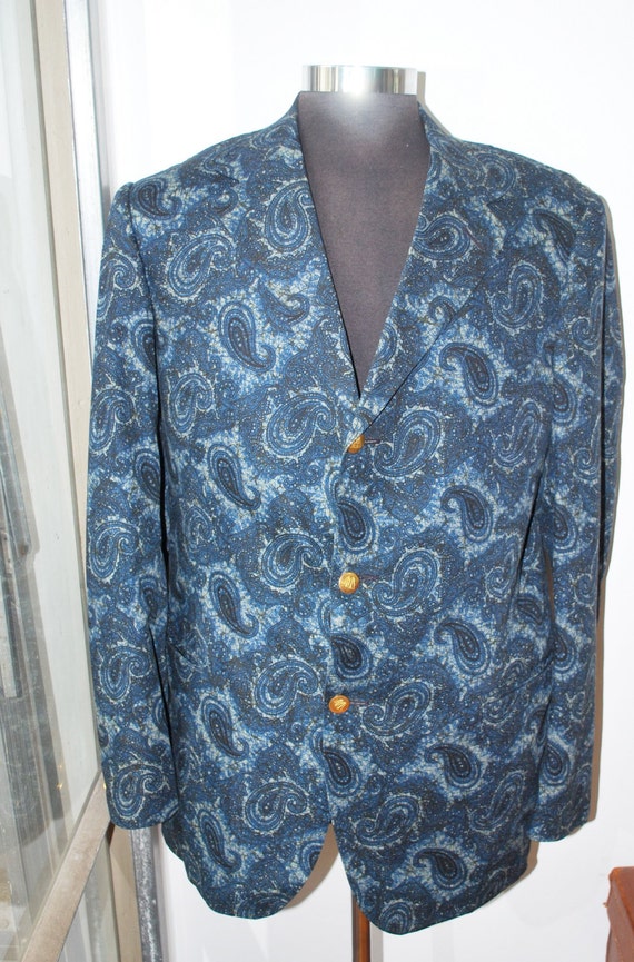 FABULOUS 50s Mens Tiki Batik Sports Jacket Rare by GREATAUNTPEARL