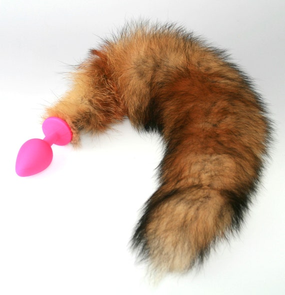 18 Classic Easy To Grip Silicone Red Fox Tail Butt Pl