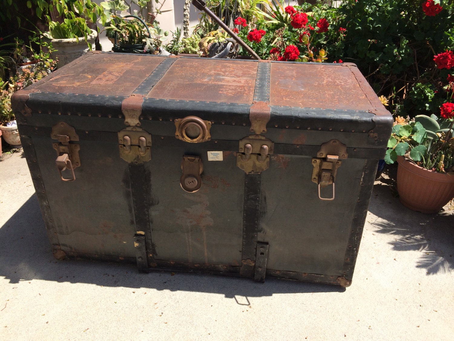 PRICE REDUCED Antique Chest Trunk Coffee Table Antique