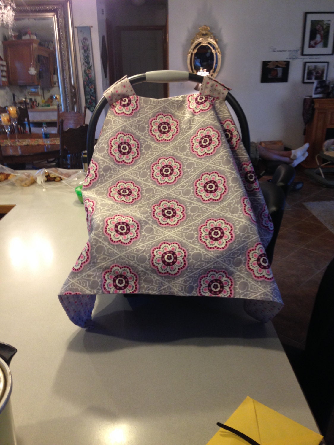 Car Seat Cover/Canopy Custom made with cotton