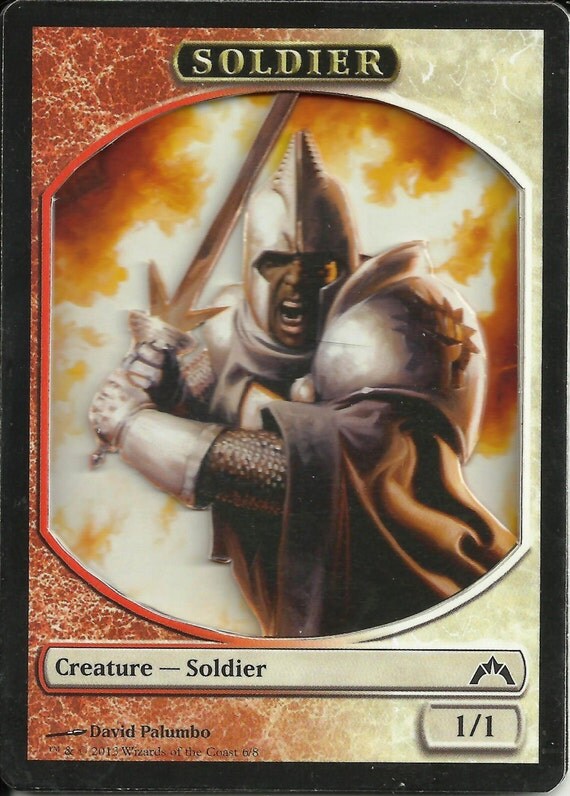 3D Magic the Gathering Soldier Token by TheFingerweavingFool