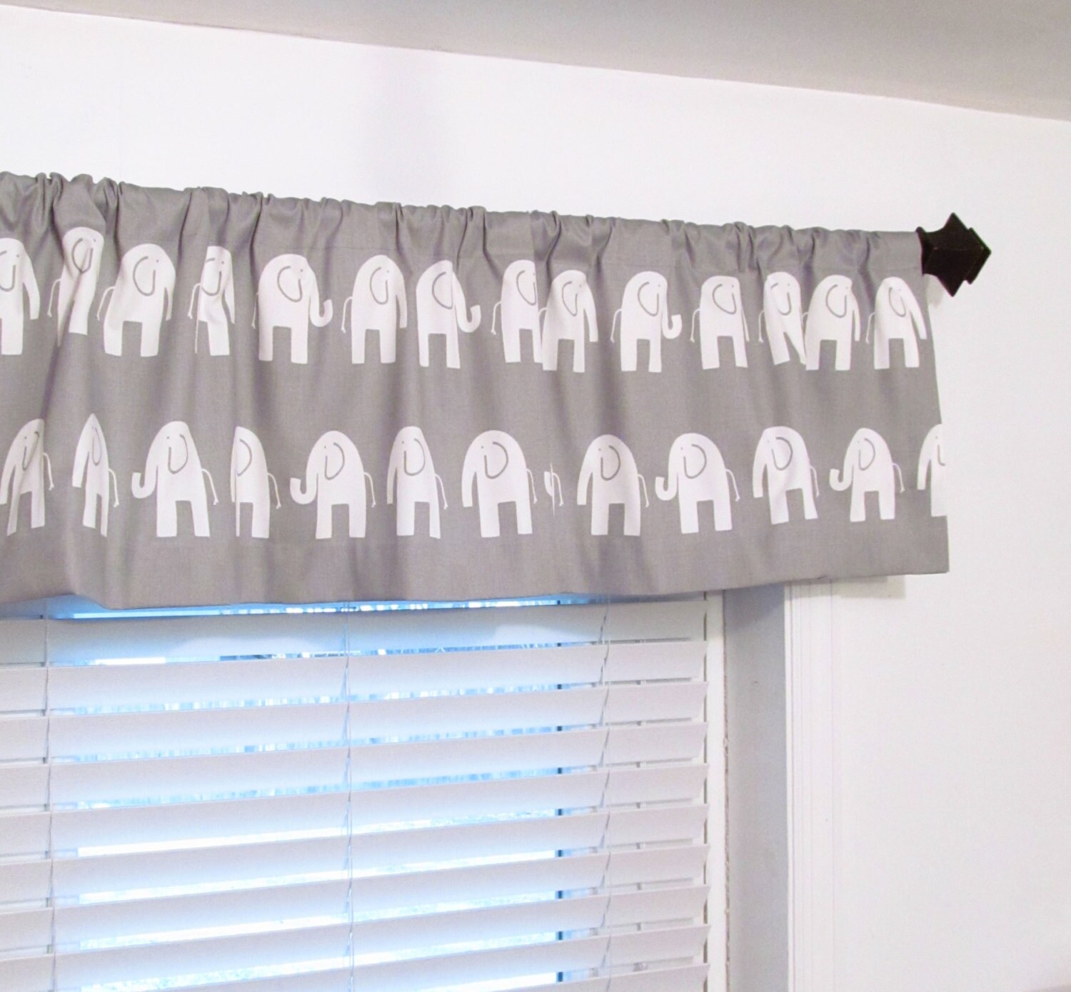 Elephant Valance Kids Nursery Curtain Premier Prints Ele Twill