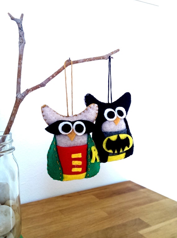 felt owl ornaments batman and robin owl felt ornaments felt owl ornaments batman and robin owl felt ornaments