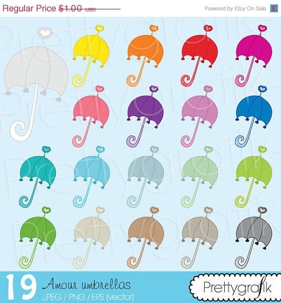40% OFF SALE 19 umbrella clipart commercial use, vector graphics, digital clip art, digital images - CL496 Il_570xn