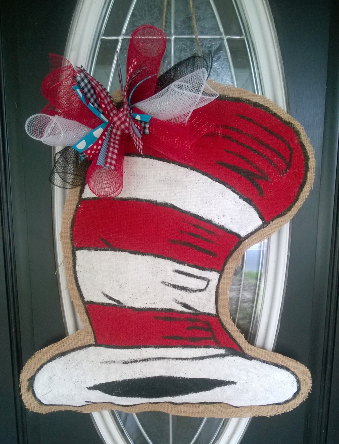 Dr. Seuss Burlap Door Hanger