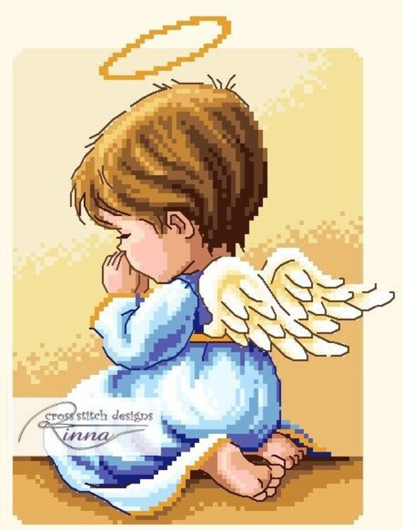 Angel in prayer boy