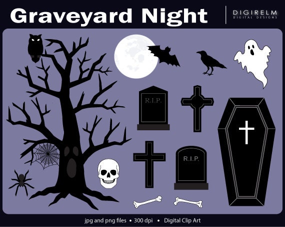 halloween graveyard clipart - photo #6