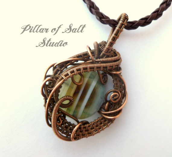 Wire wrapped pendant necklace / Wire Wrapped jewelry handmade