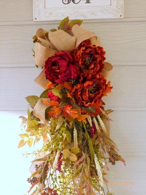 Elegant Fall Door Swag Fall Wreath Front door decor