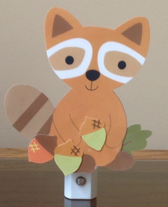 Adorable Lambs and Ivy Echo Raccoon Nursery Night Light