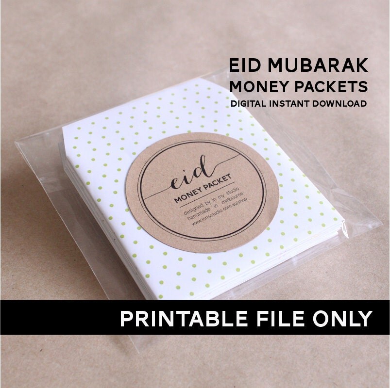 instant download eid money packetenvelope printable diy