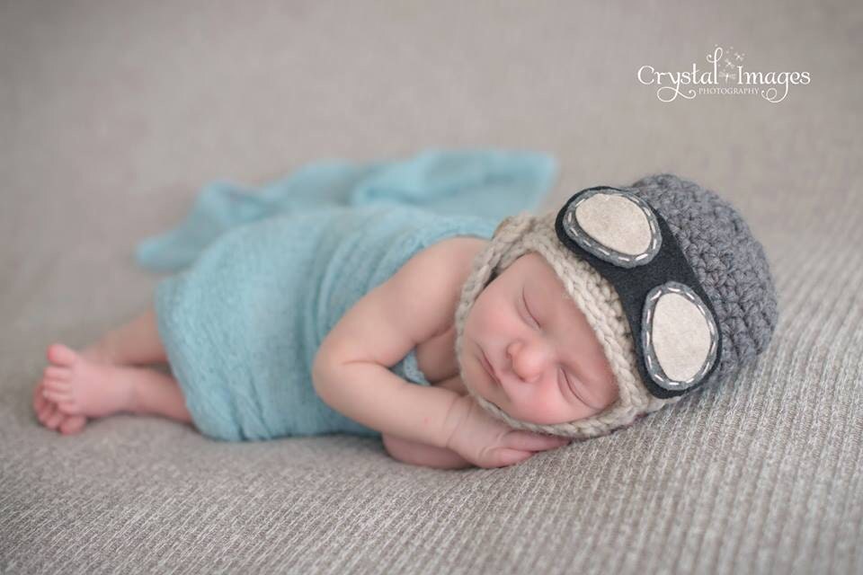 Baby Pilot Hat Boy hat Newborn Aviator Hat With Goggles