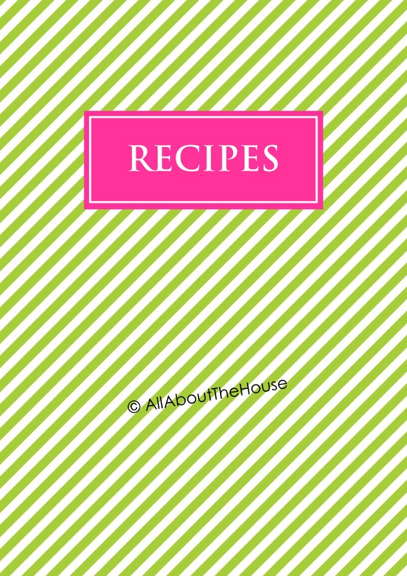 EDITABLE Recipe Binder Printables Recipe Sheet by AllAboutTheHouse