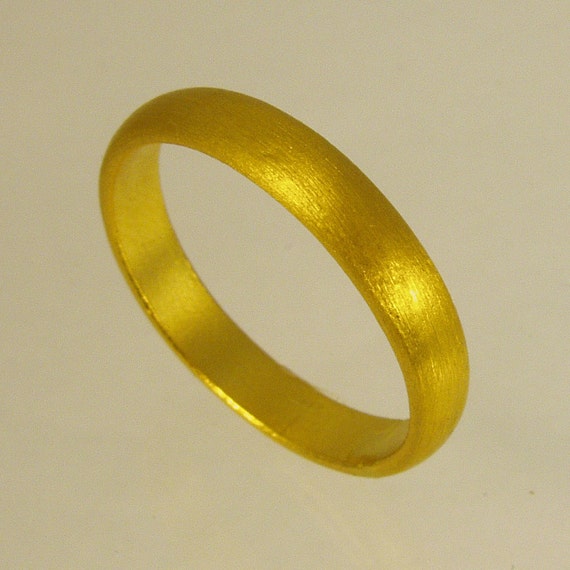 Pure Solid gold  wedding  band 24  Karat  solid gold  ring100 