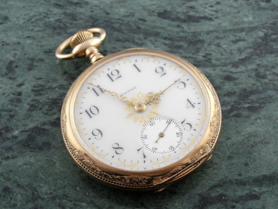 Gold Filled 15 Jewel Waltham Pocket Watch 3023 by MSJewelers