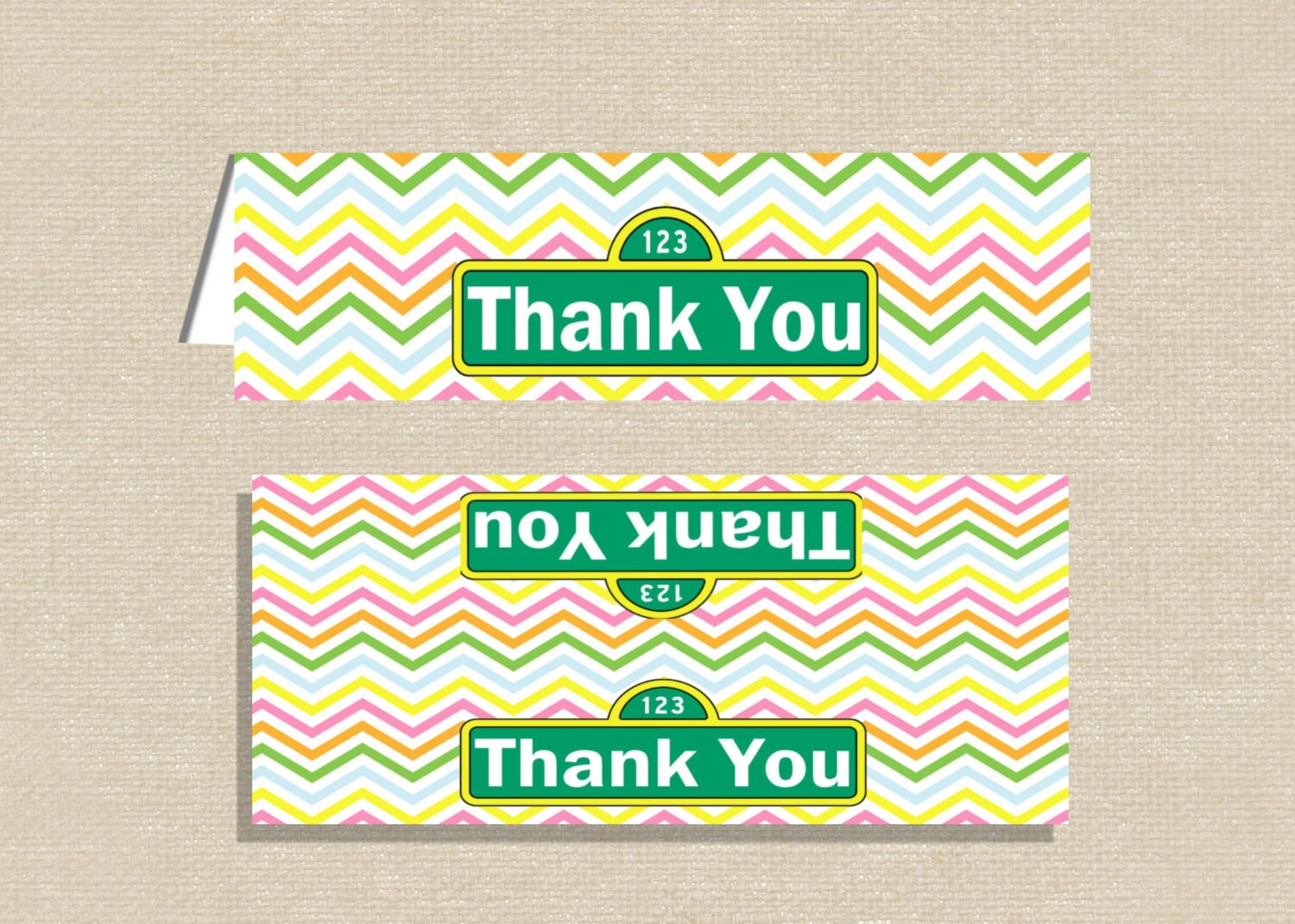 Party Favor Bag Topper Thank You Topper for Sandwich Bag