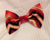Chevron Valentine's Day Bow Tie- Valentine's Day Hair Bow-Pink, Purple and Black Bow- Baby, Toddler, Child Il_170x135
