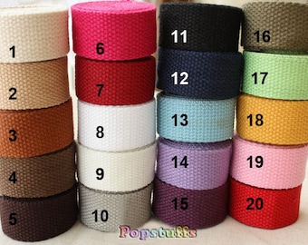 5 yards Cotton Heavy Canvas Webbing in 25mm width for Handbag - CW02-25