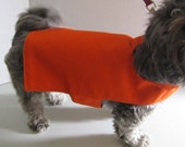 SALE - Small Bright Orange Lightweight Dog Jacket with Collar