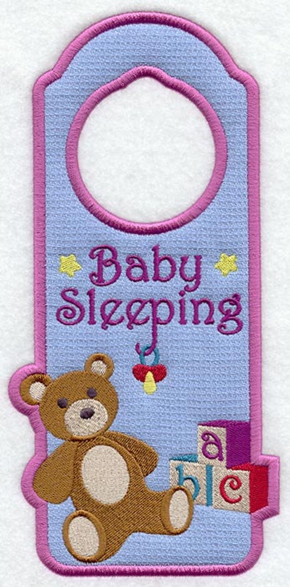 Items similar to Bedroom Door Hanger Baby Sleeping on Etsy