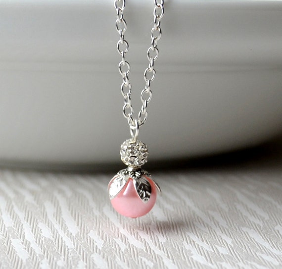 Items similar to Blush pink bridesmaids necklace Bridesmaids gifts