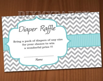 Baby Shower Diaper Raffle Ticket Diaper Wipe Raffle Card Diapers Raffles Boy Baby Shower Games Printable Digital Files printable decor DIY