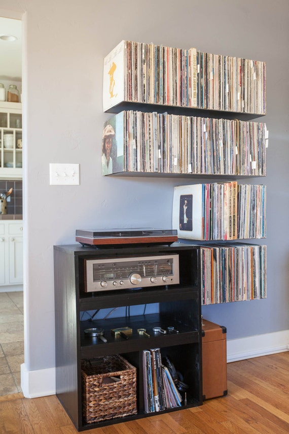 Floating Vinyl Record Shelves By ZimmMetalworks On Etsy