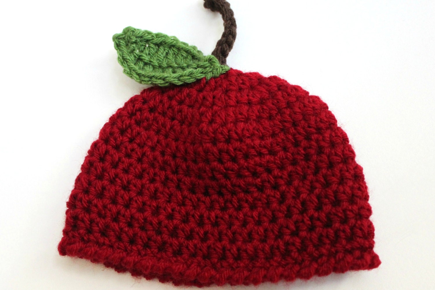 Apple Beanie Hat Fall Autumn Baby Beanie Red or Green