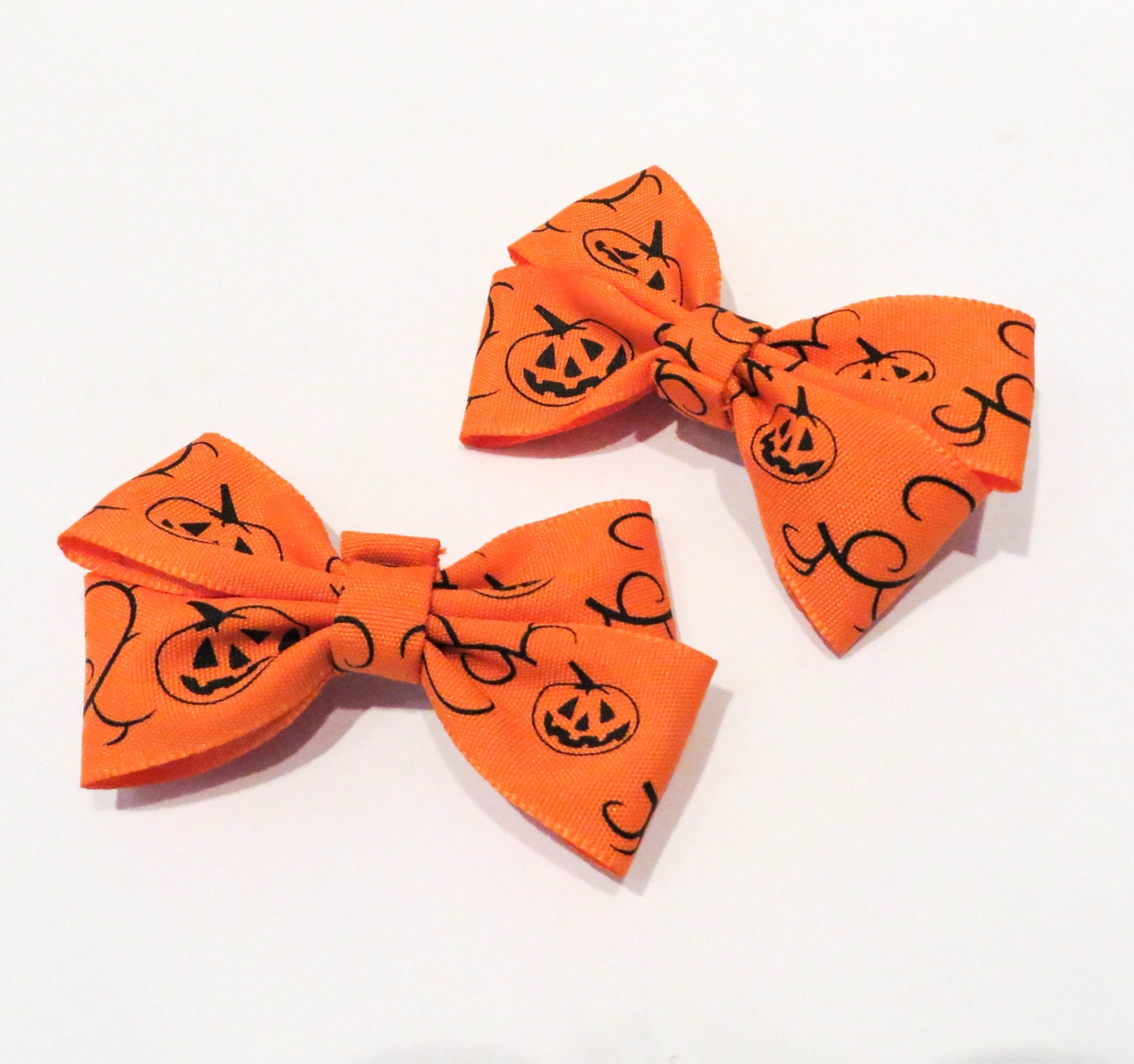 Halloween Pumpkin Hair Bow Clips alligator hair clips