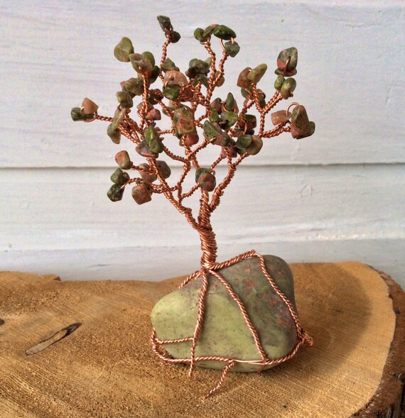Tree of Life Art Sculpture Wire Gemstone Tree Copper Wire