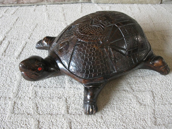 MAGNIFICENT Vintage ceramic turtle tortoise Made in Mexico