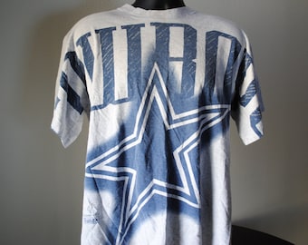 1993 Dallas Cowboys All Over Print Magic Johnson Brand NFL T-Shirt