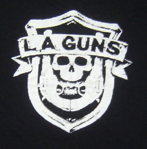 L.A.Guns band logo punk retro t-shirt S-3XL LA Black by Punkedelik